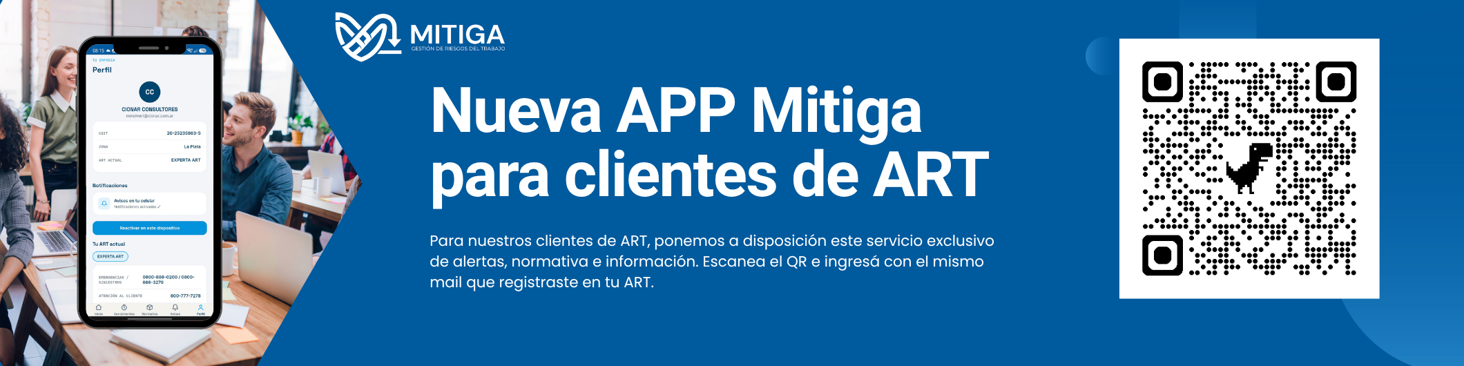 Nueva APP Mitiga para clientes de ART